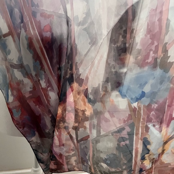 MULTICOLORED floral scarf shawl - Picture 2 of 5